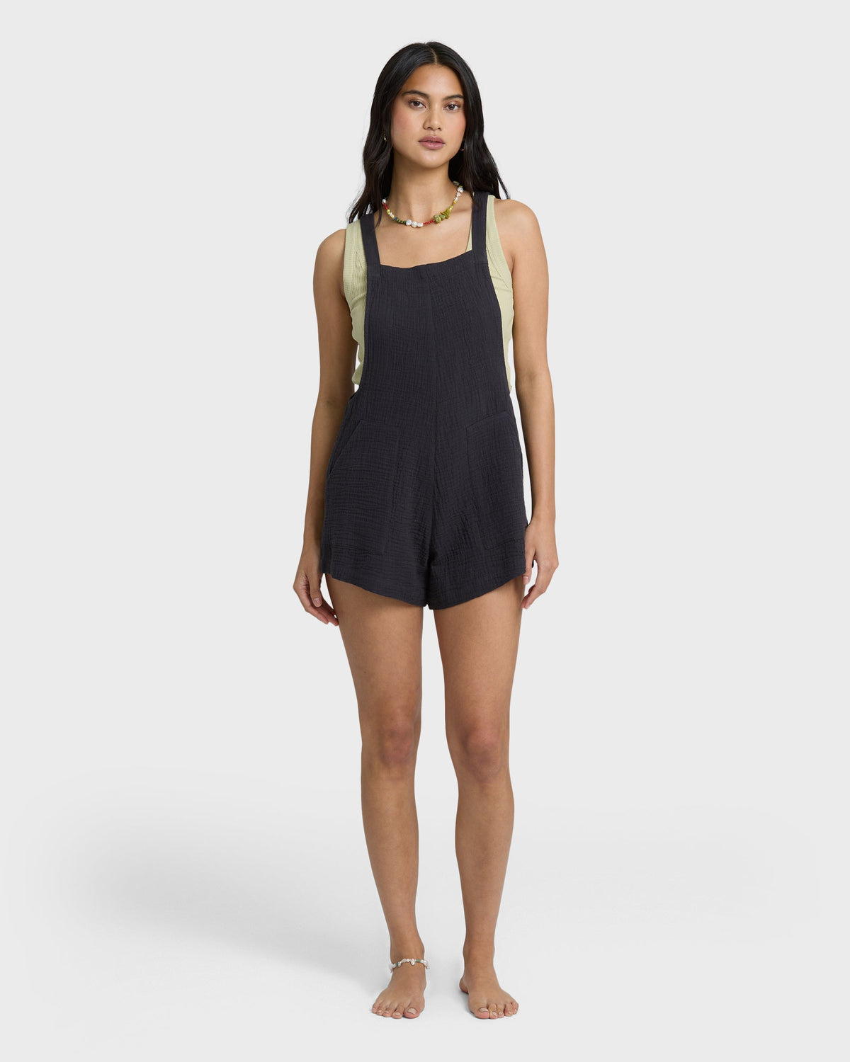 Beach Crush Romper - Black Sands